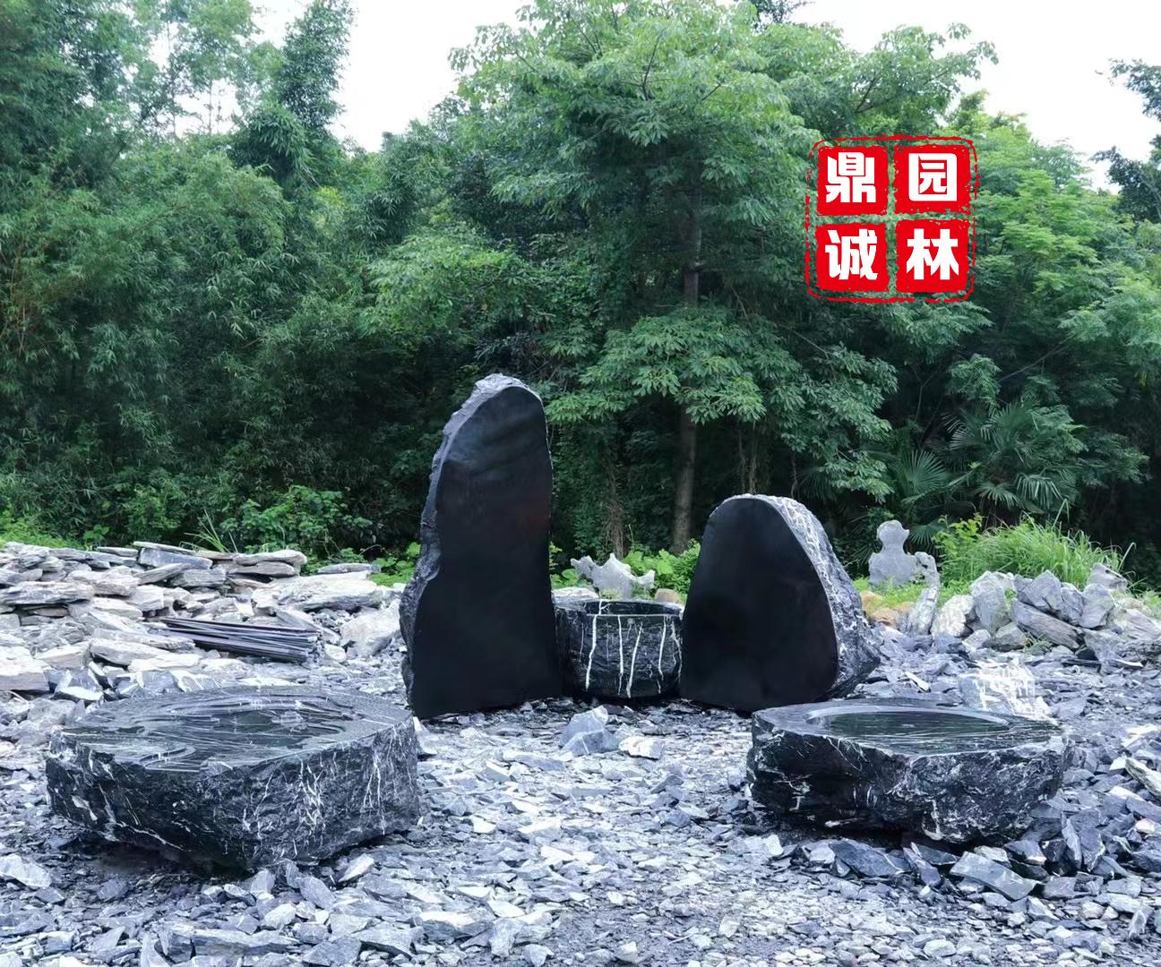 黑山石水钵造型设计,黑山石水钵图片大全