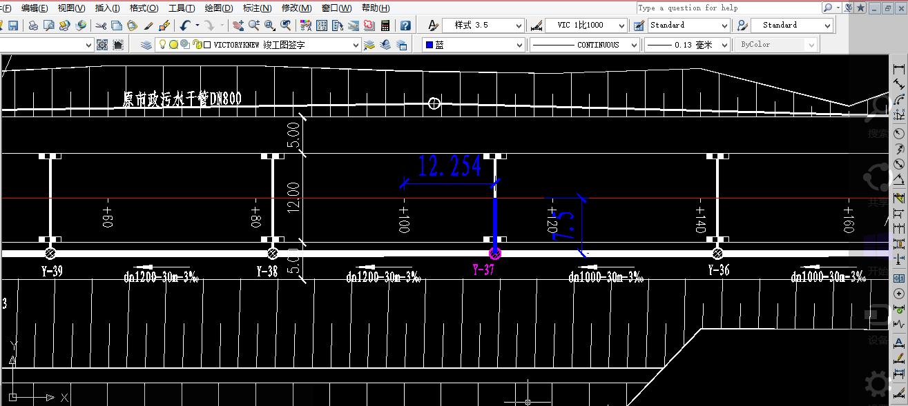 市政井面标高与井底标高的标注,检查井面标高和自然地面标高