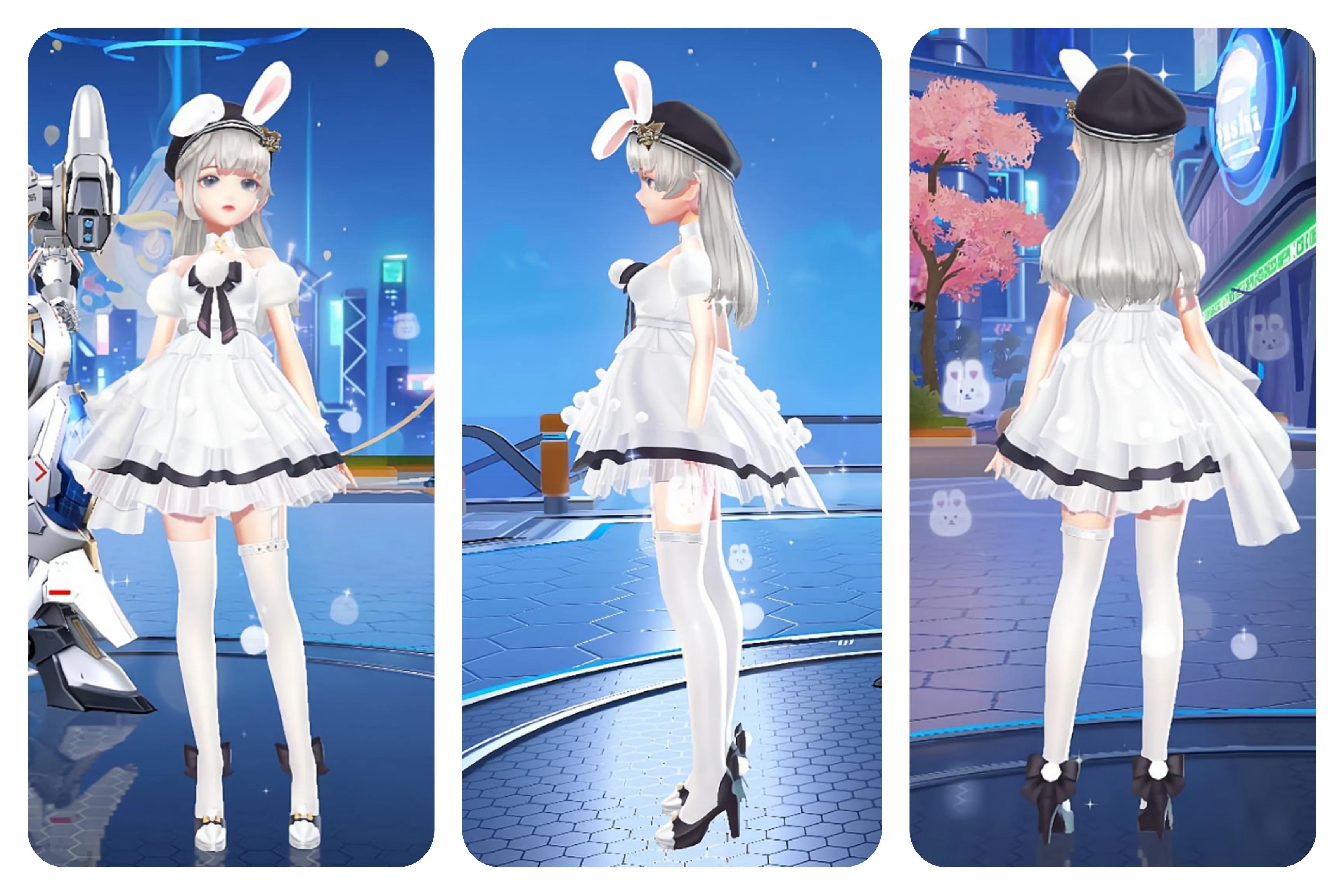 暖暖穿搭小店棉服中长款,暖暖穿兔子服装