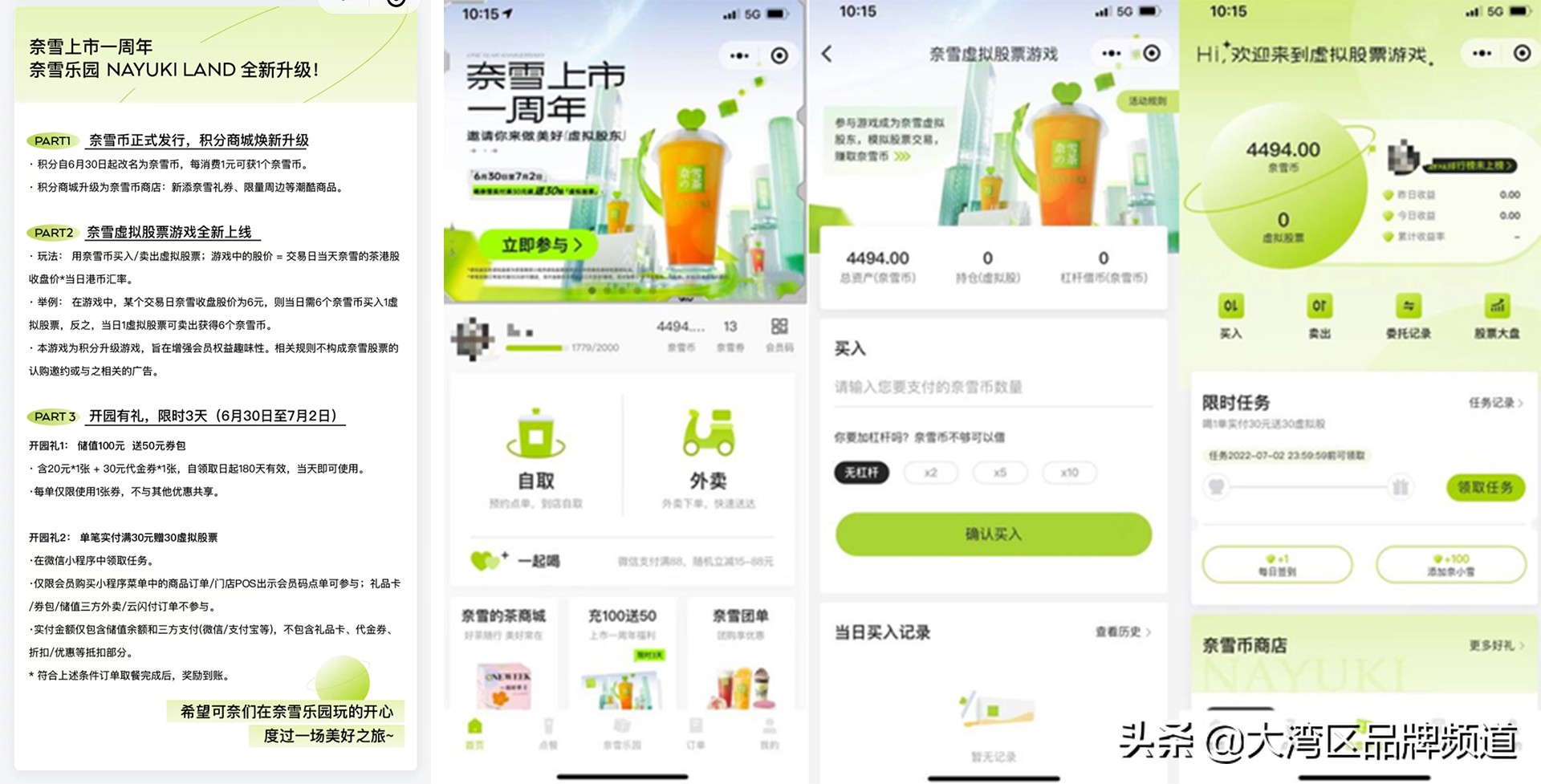 喝奈雪送虚拟股票,奈雪向5000万会员推出虚拟股