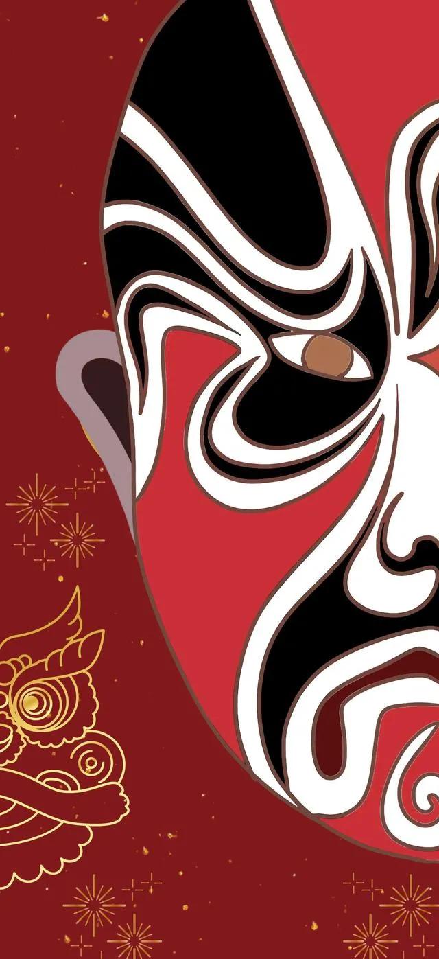 主题壁纸京剧脸谱,国潮京剧脸谱卡通壁纸