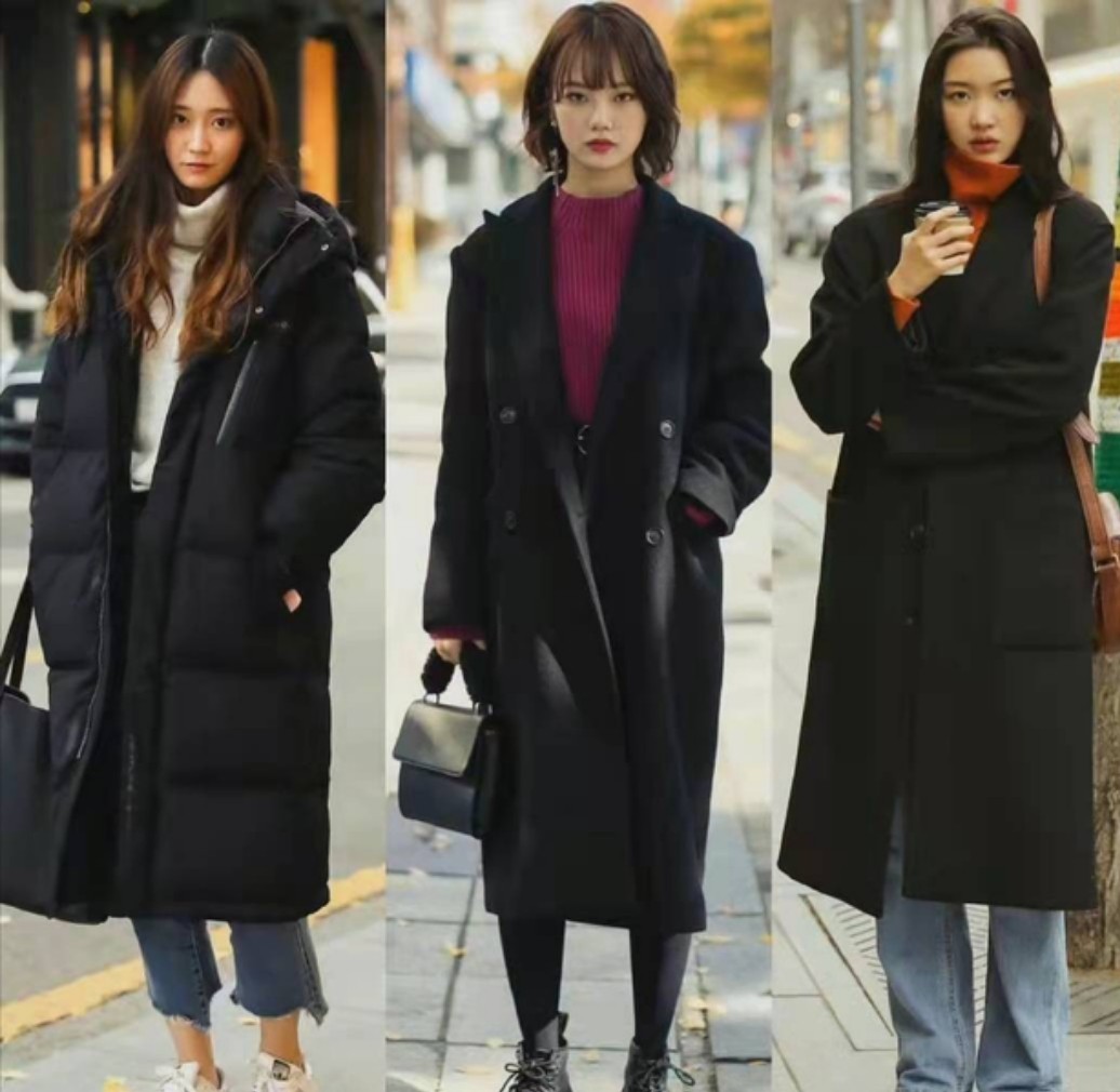 韩国女生穿搭路人视角,韩国街头女生穿搭