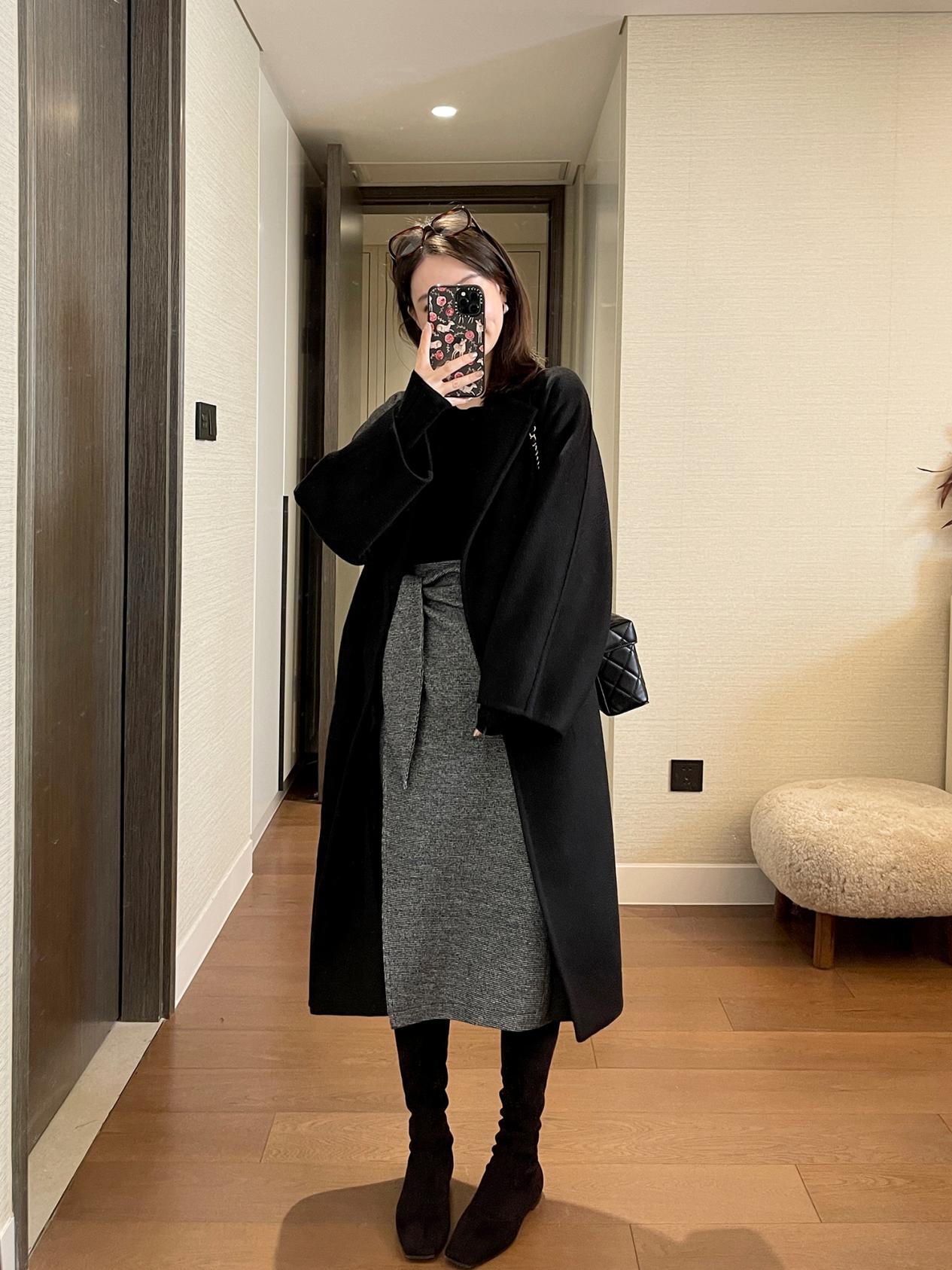 羊绒大衣中长款高级感穿搭,秋冬高级感穿搭羊绒大衣