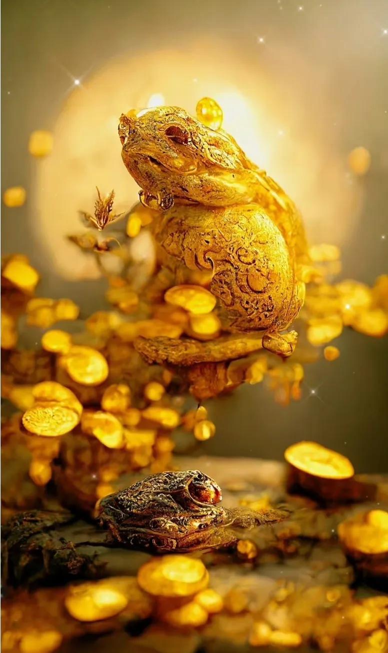 男士专用壁纸金蟾,金蟾纳财壁纸