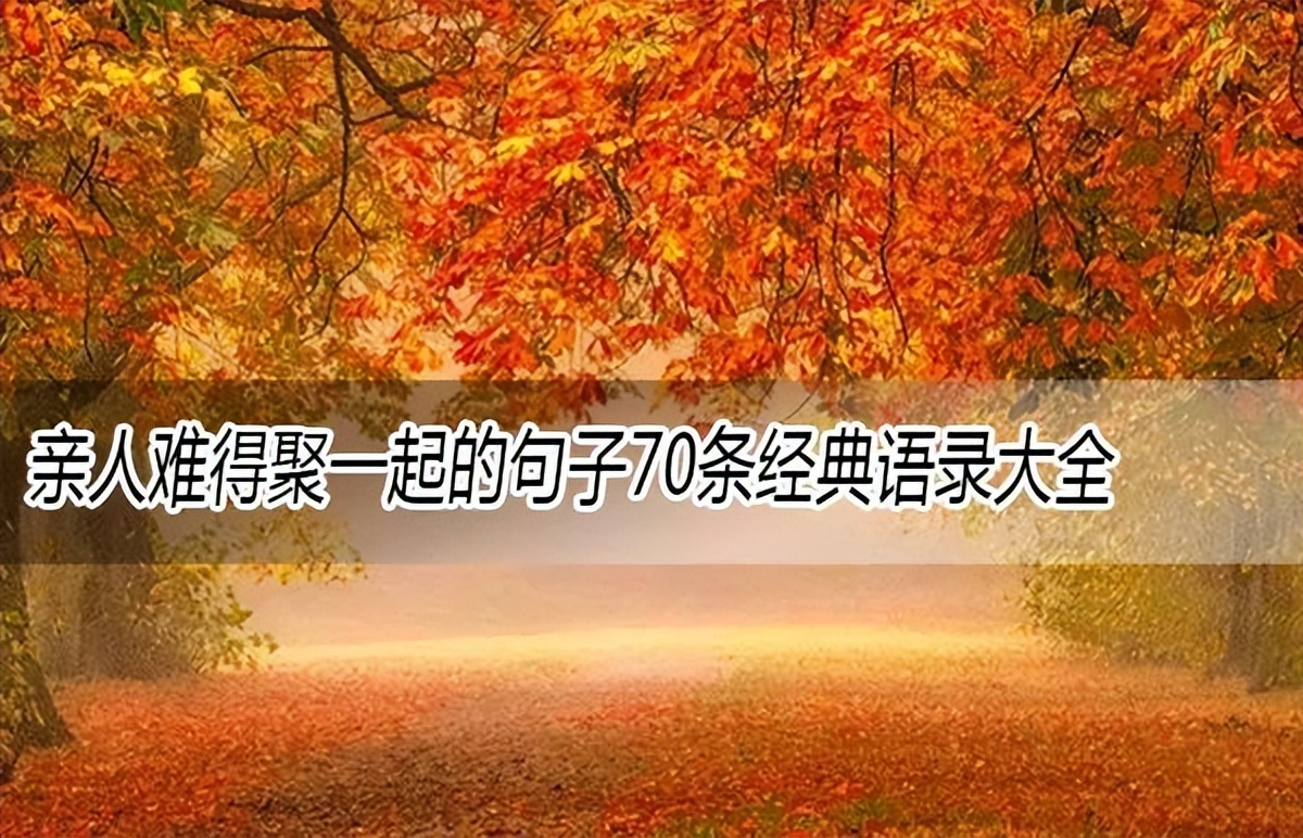 一家人难得相聚的经典语录,亲人相聚的句子简单一点