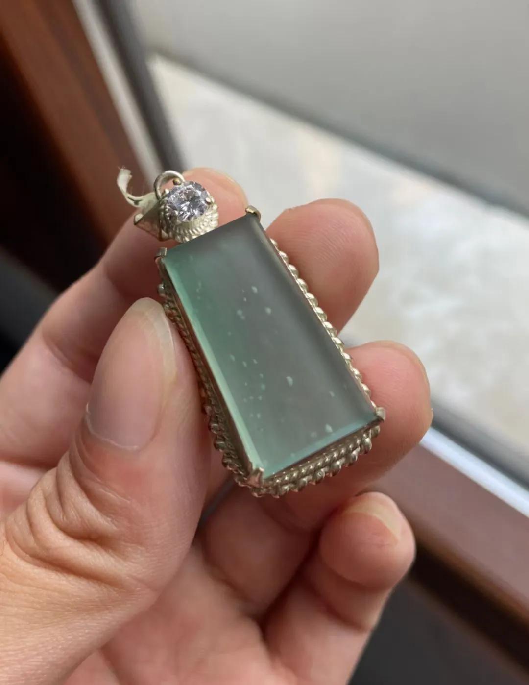 翡翠雪花棉无事牌视频,翡翠蓝水雪花棉无事牌价格