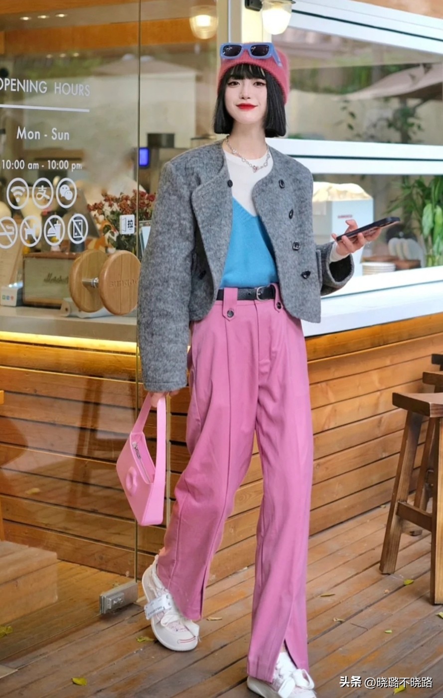 烟管裤搭配毛呢西装外套,西装烟管裤穿搭女春秋搭配高级感