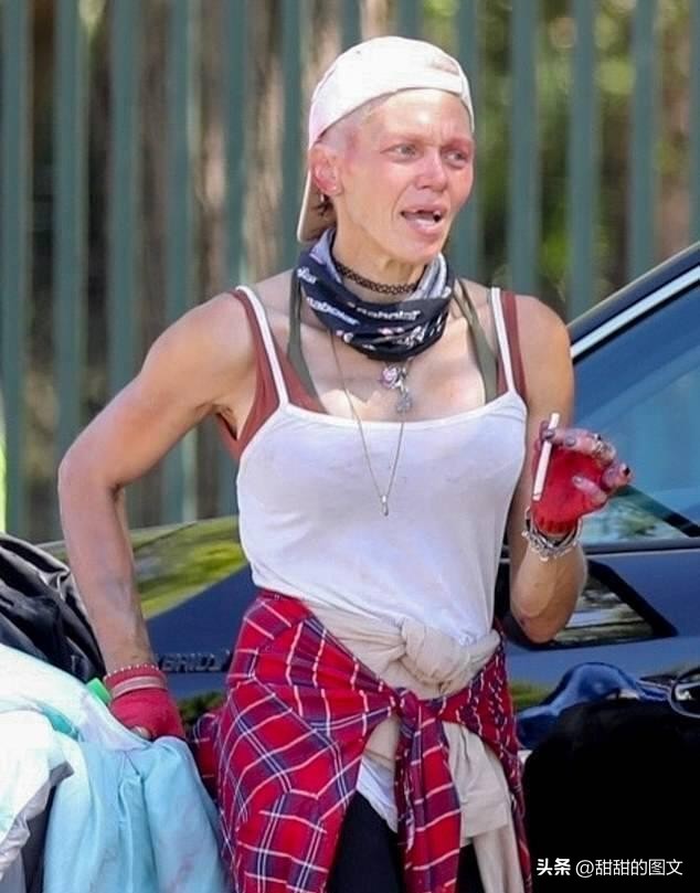 美国前名模街头捡食物吃，眼眶红肿手指瘀伤，无收入只能流浪