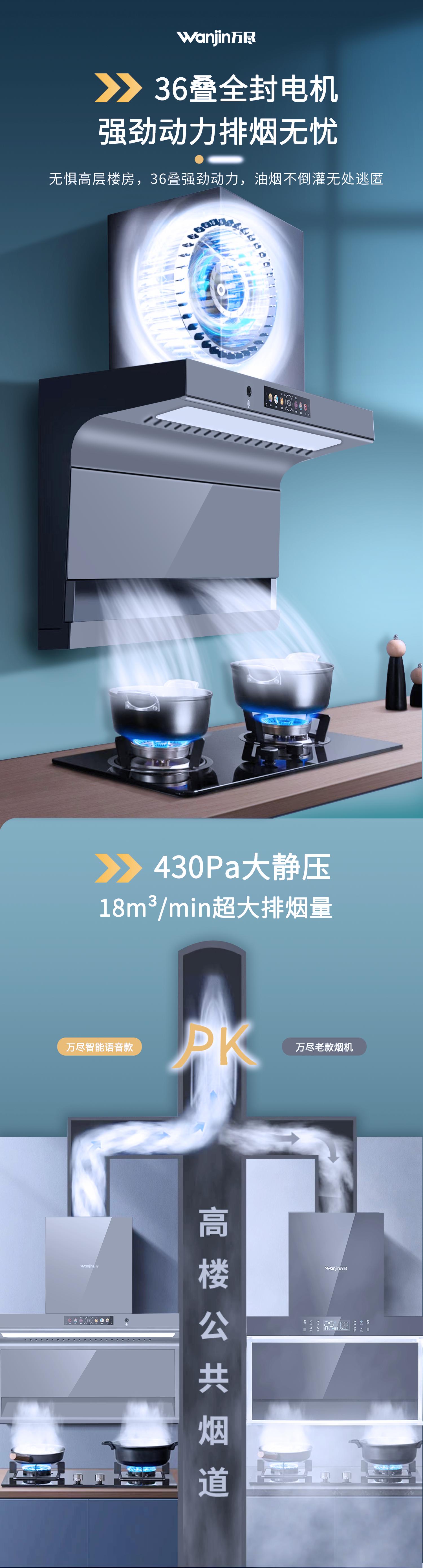 万尽家用抽油烟机,万净灰色油烟机