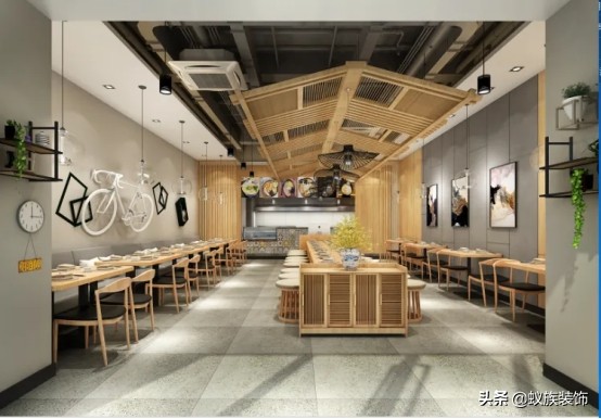 30几平米小面馆装修风格,30平米面馆装修设计图