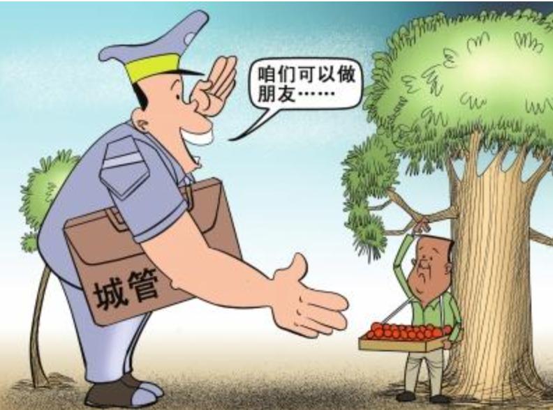 七旬摊贩竟然当众掌掴城管,地摊老汉当街掌掴城管怒吼