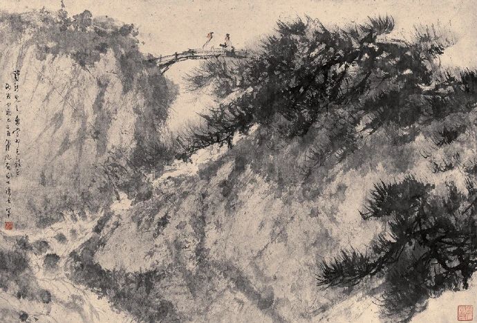 傅抱石山水画100幅欣赏,傅抱石山水画100幅高清图欣赏