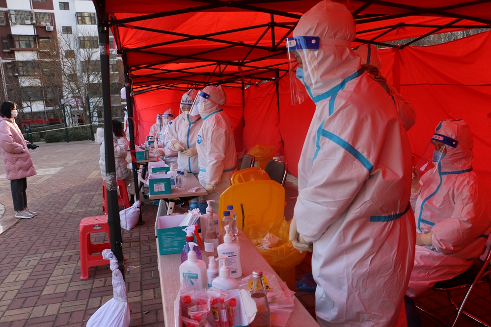 天寒地冻人心暖大港中医人28个点位助力滨海二筛