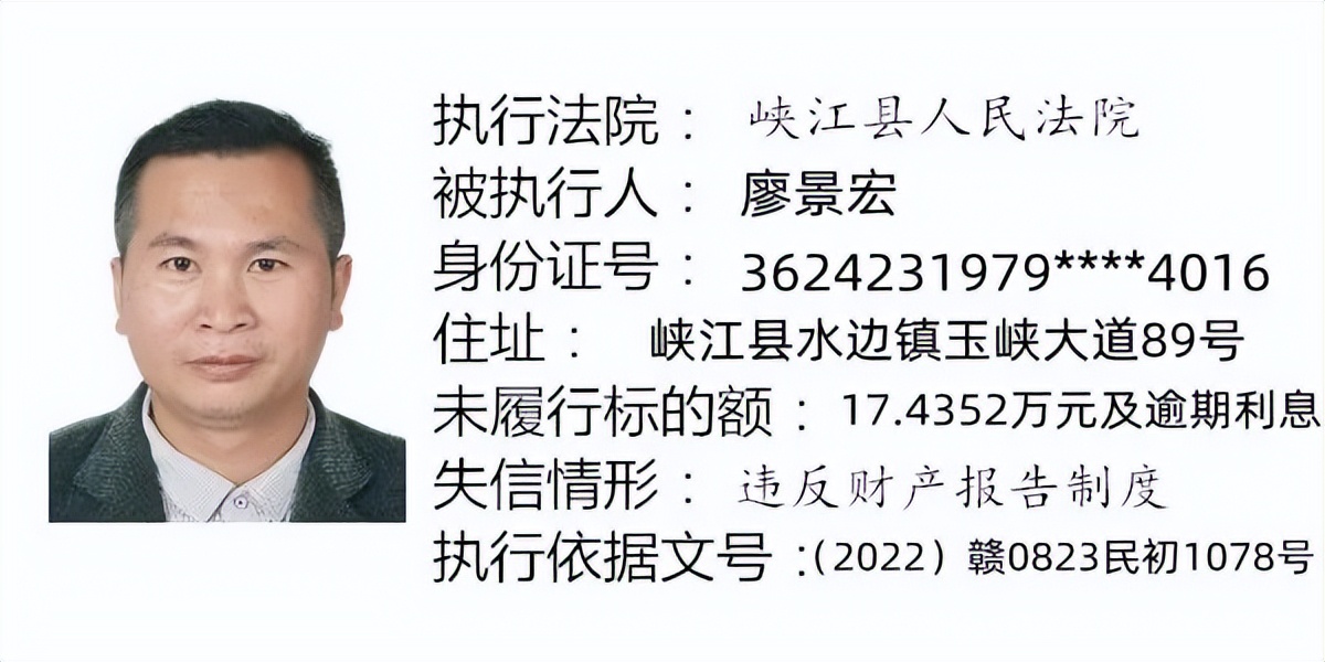 最高欠600多万！吉安法院发布一批失信者名单！快过年了，喊他们赶紧还钱！