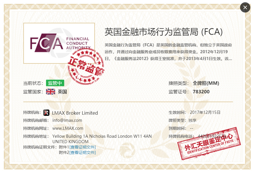 外汇交易里边的FCA是什么？附LMAX监管信息查询步骤