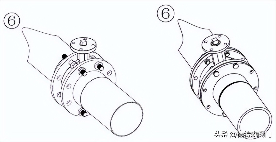 给水管道蝶阀安装视频,蝶阀在管道上安装示意图