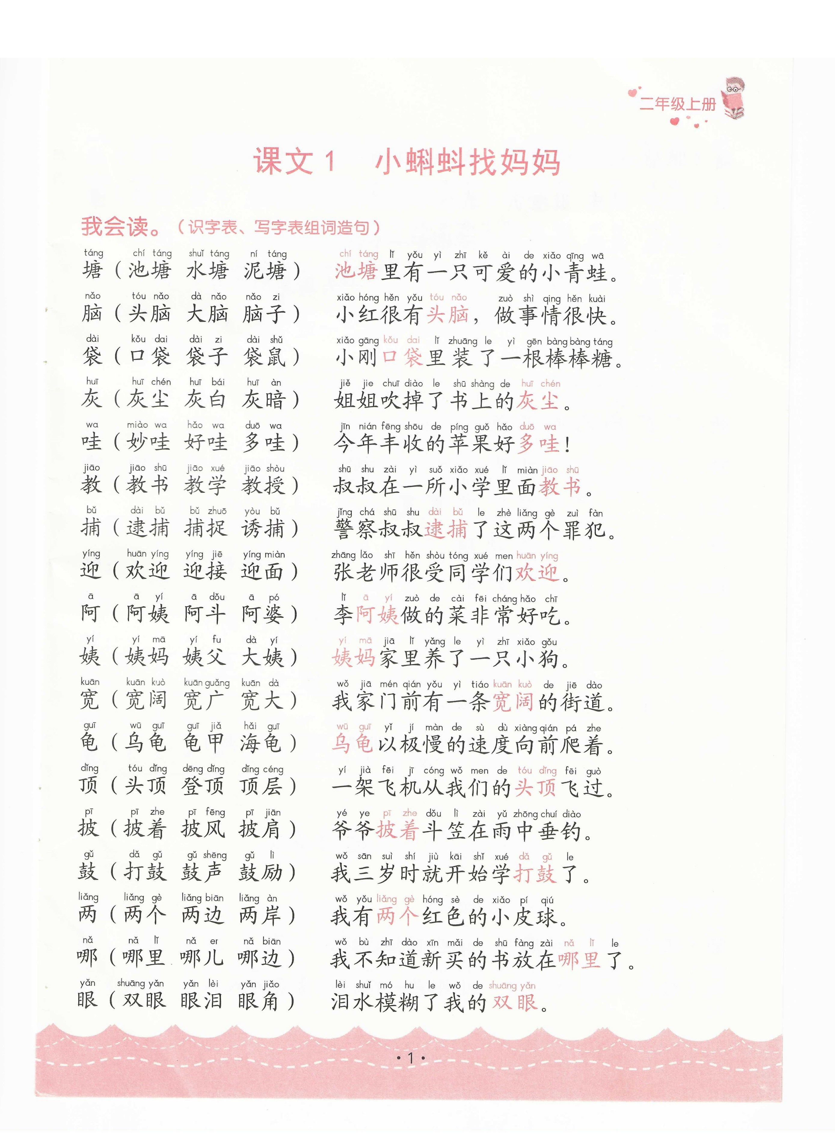 二年级下册生字组词造句,二年级上册第24课风娃娃生字组词