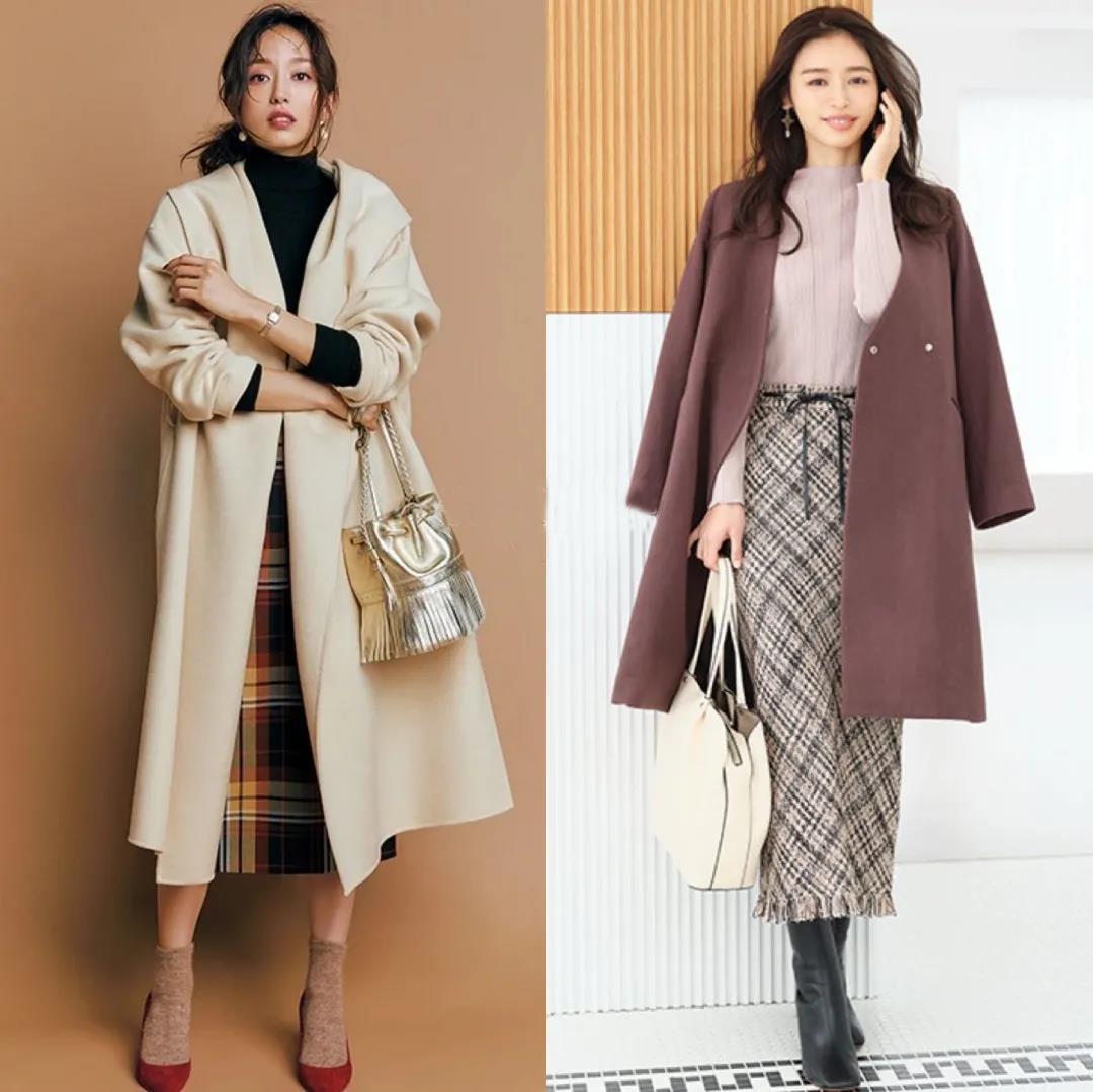 95后沪漂宝妈穿搭大衣半裙好看,气质红条纹衬衫裙适合多大年龄穿