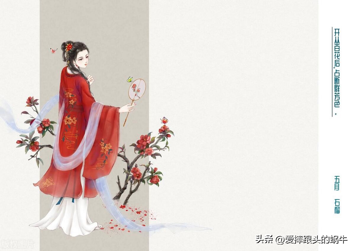 十二花神图谱完整版,工笔画十二花神欣赏