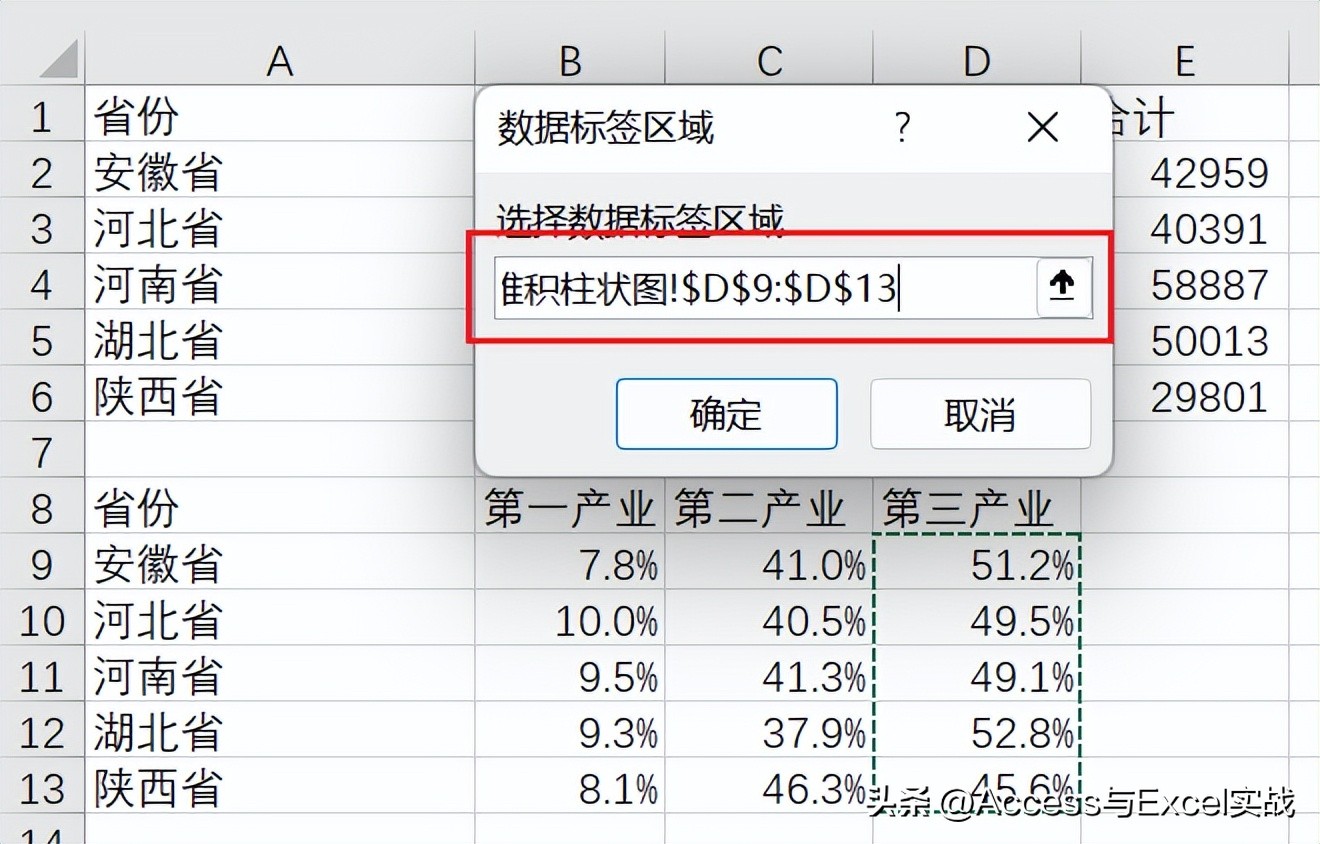 excel堆积柱形统计图显示百分比,excel堆积柱形图显示总量和百分比