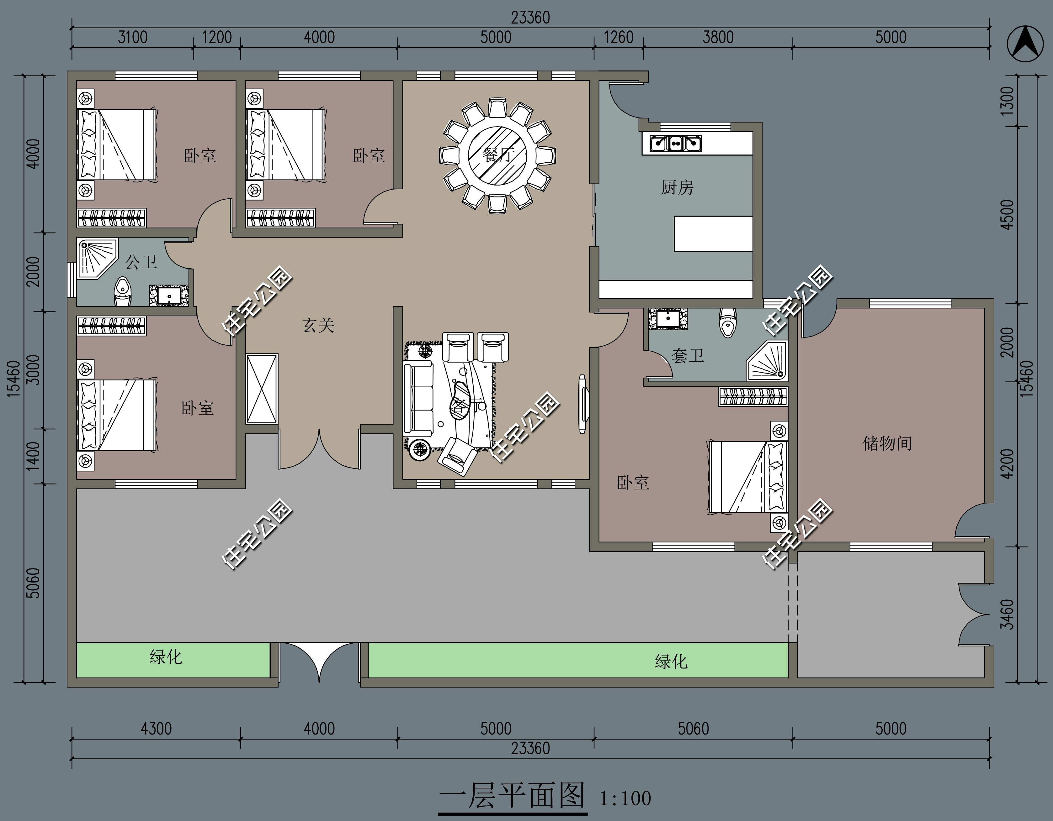 最实用100平农村别墅自建房,当下最流行的农村一层别墅