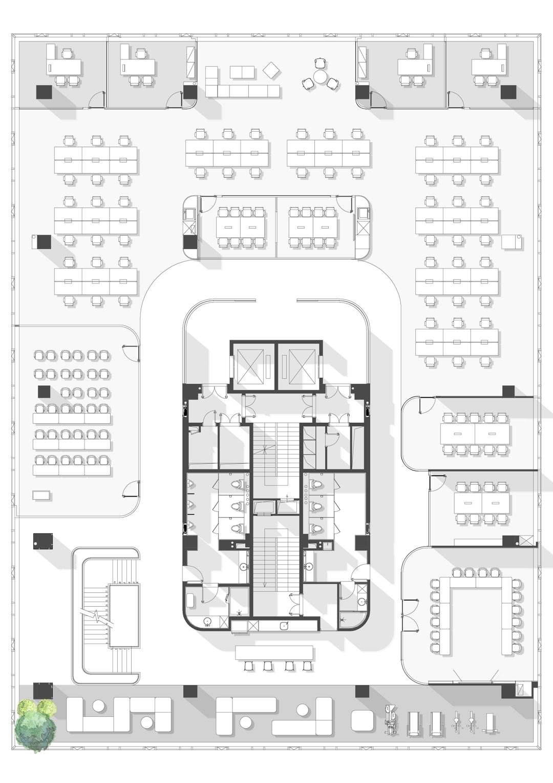 T10+设计联盟x集艺设计|宁波东源音响总部办公大厦:凝固的音符