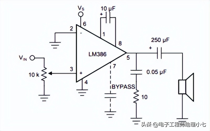 lm386音频放大电路怎么装,lm386典型放大电路