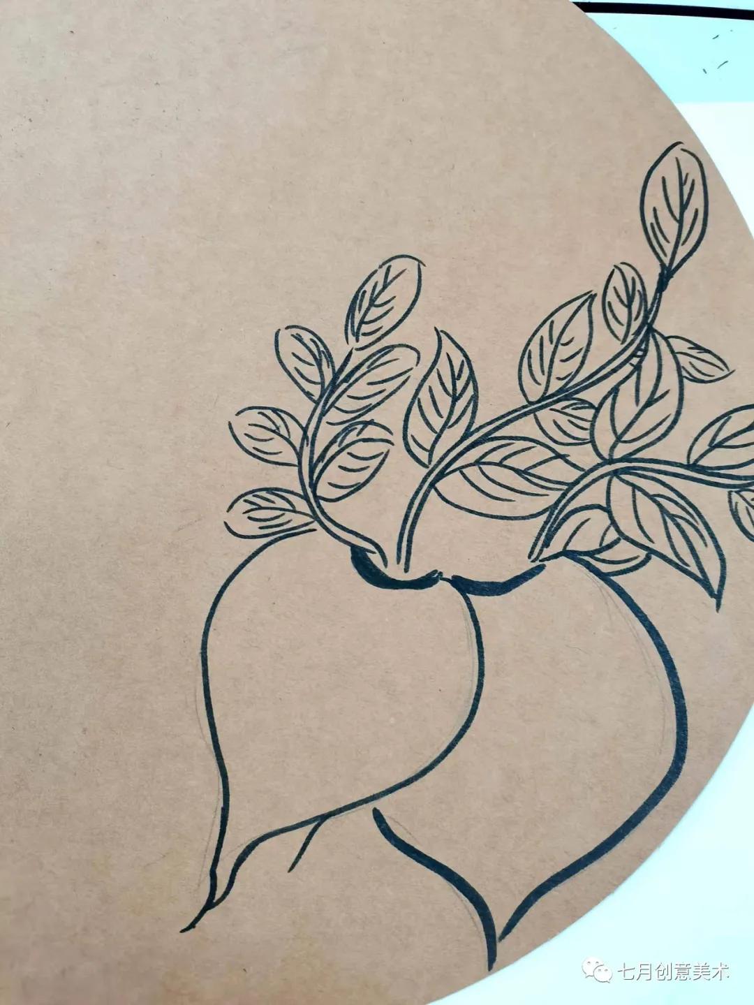 幼儿园蔬菜绘画,绘画教程简单初学者蔬菜水果