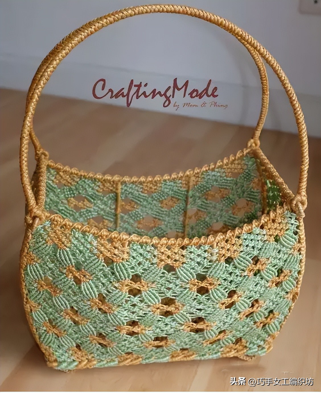 简单绳子编包包不用钩针,棉线绳编包包教程全过程