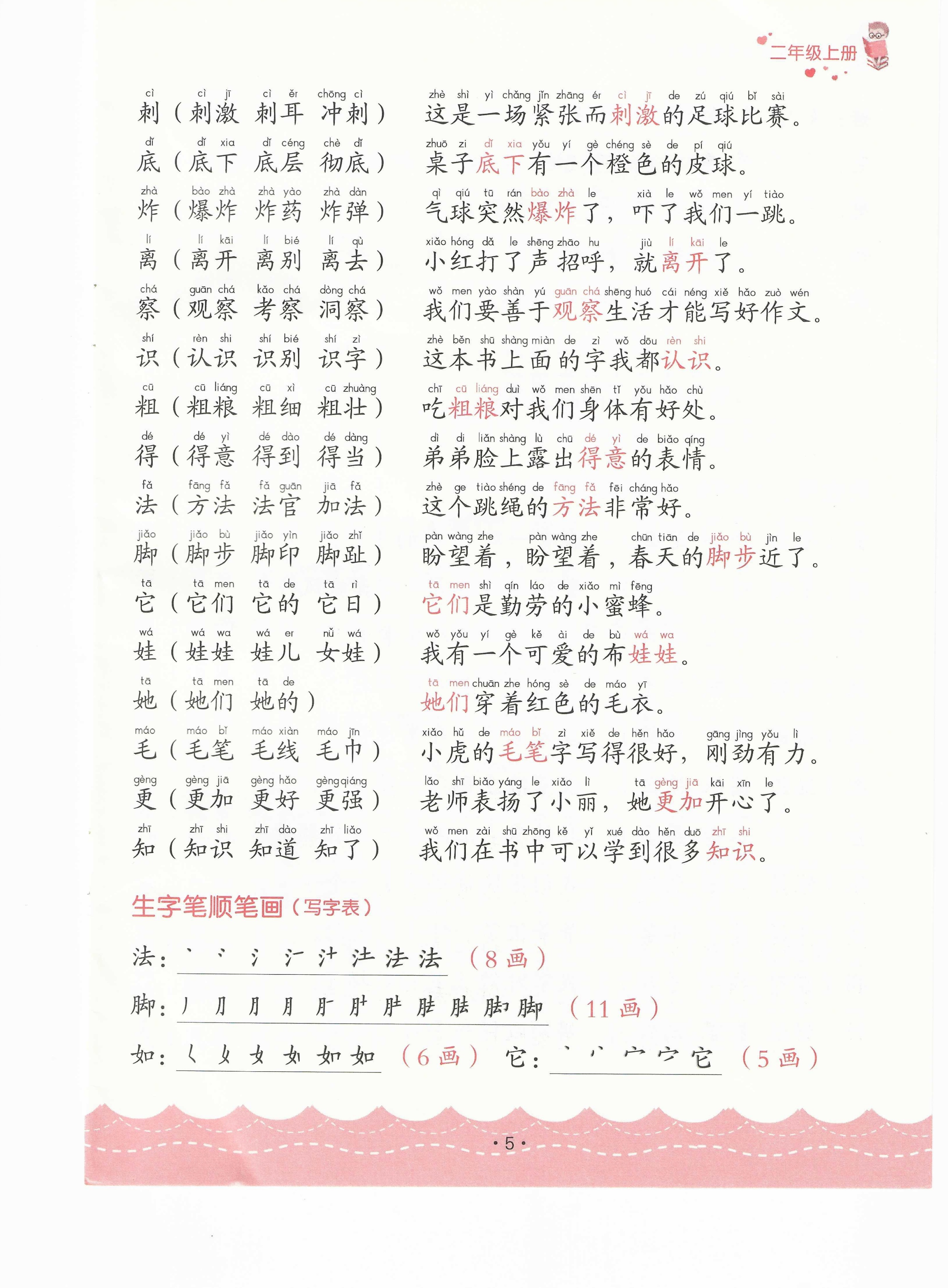 二年级下册生字组词造句,二年级上册第24课风娃娃生字组词