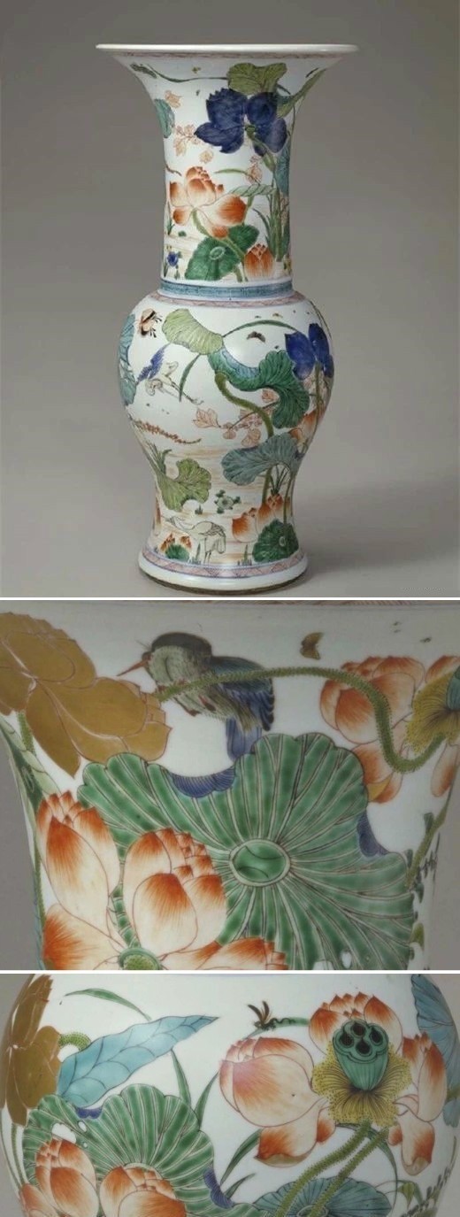 康熙民窑五彩瓷器松石绿釉特征,乾隆松石绿釉