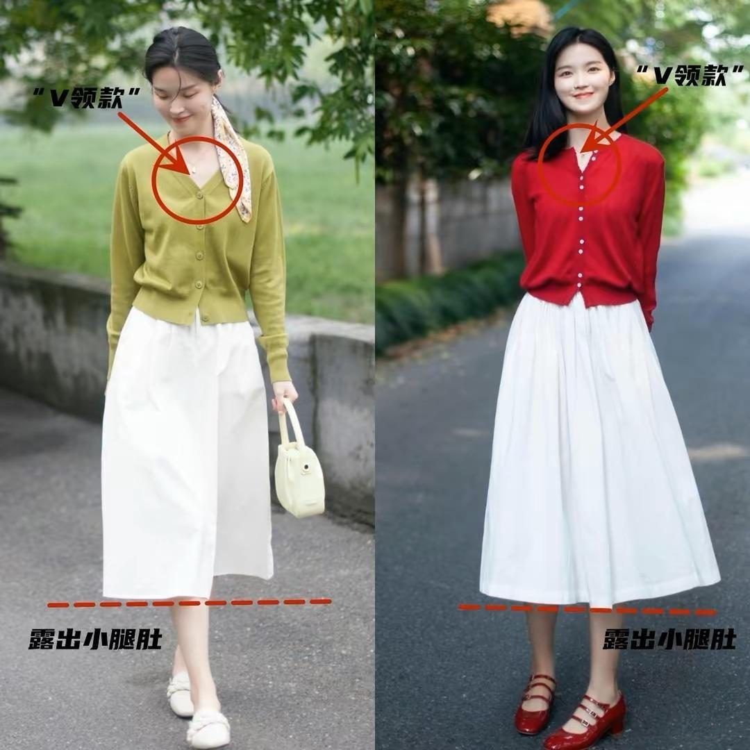 长款过膝裙怎么搭配,春天过膝裙穿搭