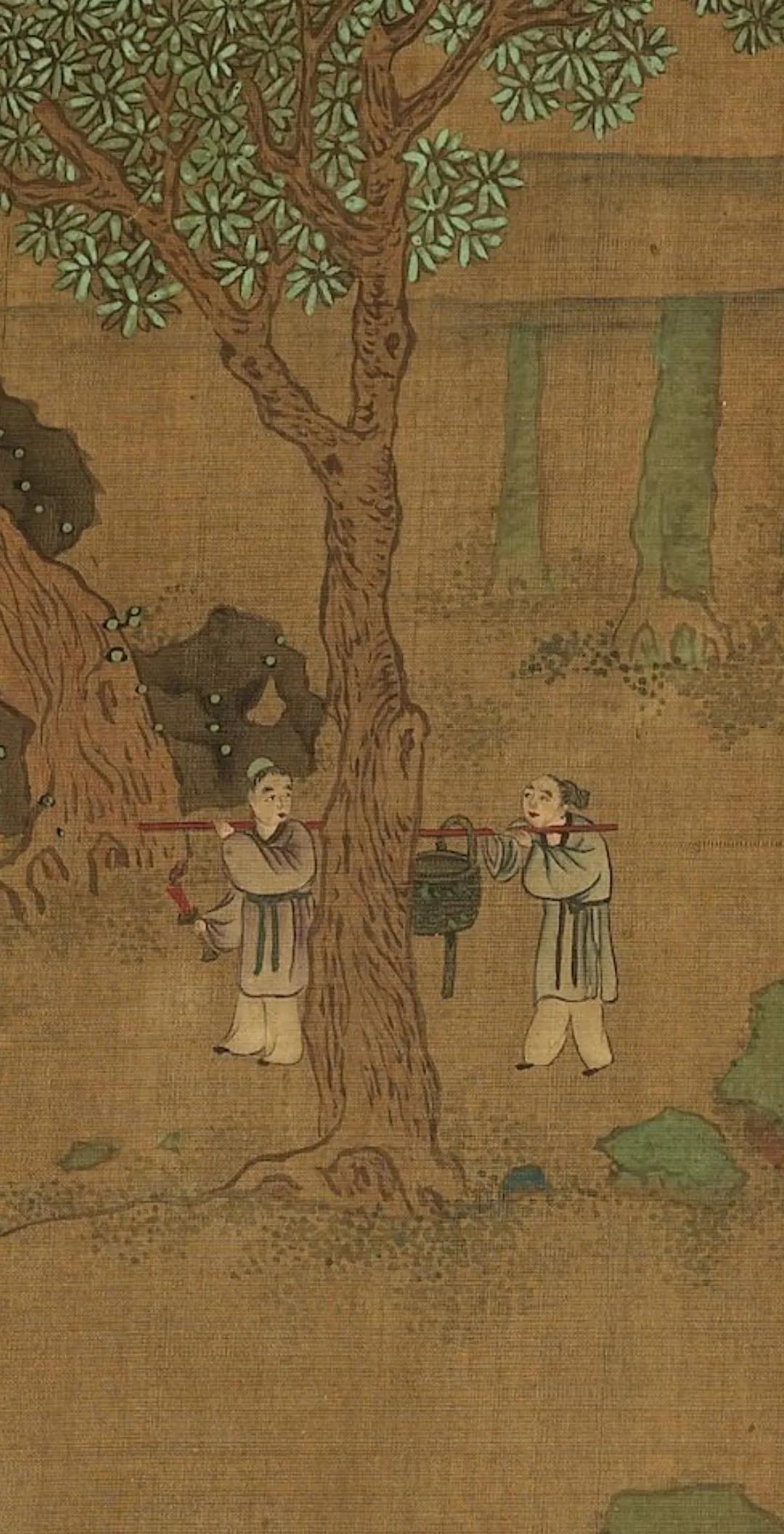 张齐翰·秉烛夜游图丨张戡·解鞍调箭图丨