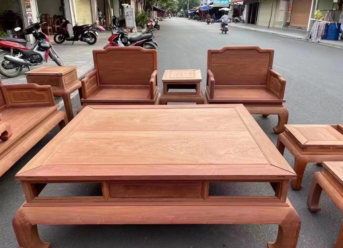 缅甸花梨元宝沙发八件套,缅甸花梨十三件套荷花宝座沙发