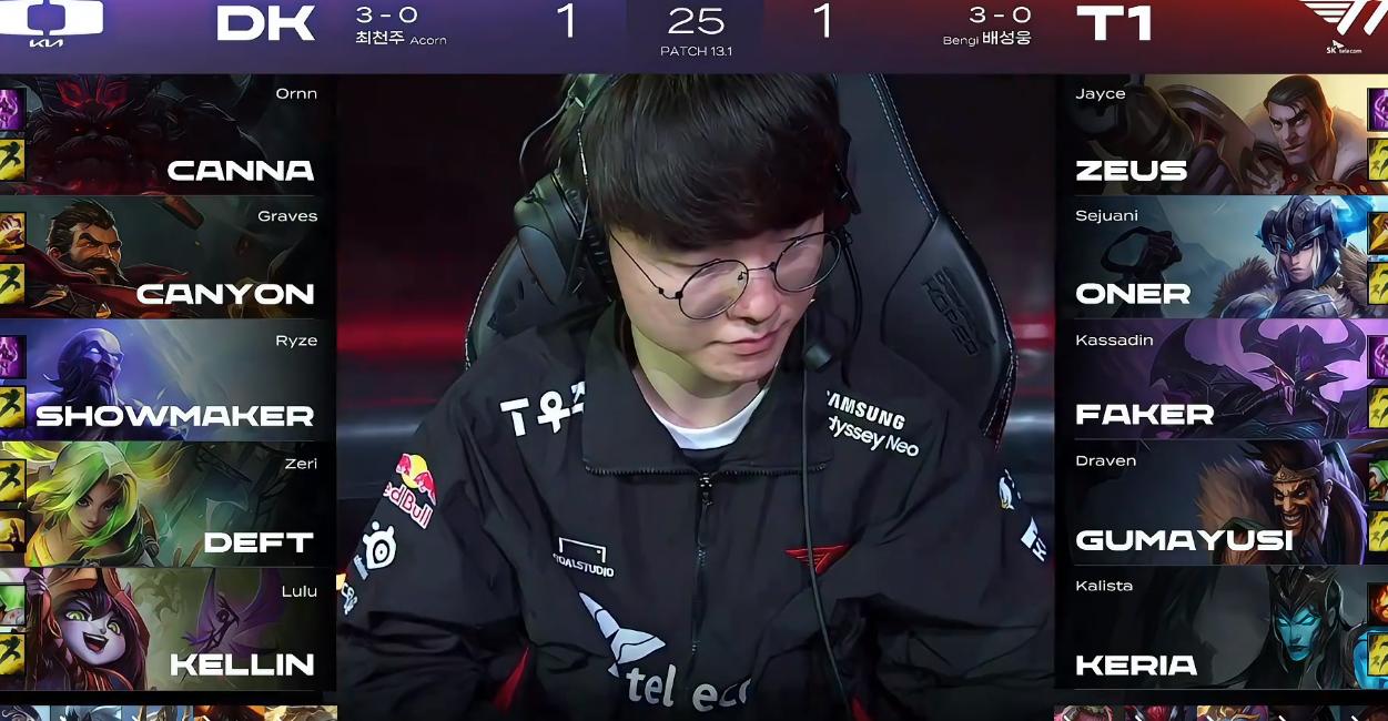 t1打dkfaker操作集锦,dkvst1s11第五局faker第一视角