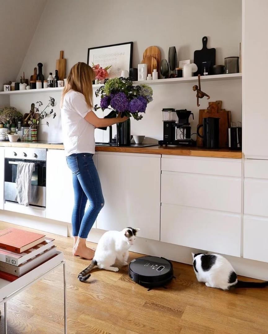 32岁德国牙医的家，整屋干净整洁且温暖，喜欢花和猫的生活很精致