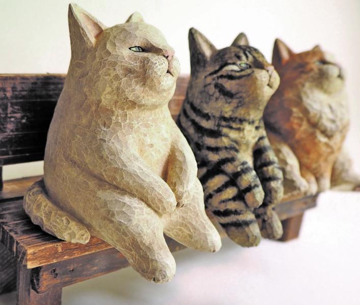 日本艺术家木雕猫,日本木雕猫艺术家