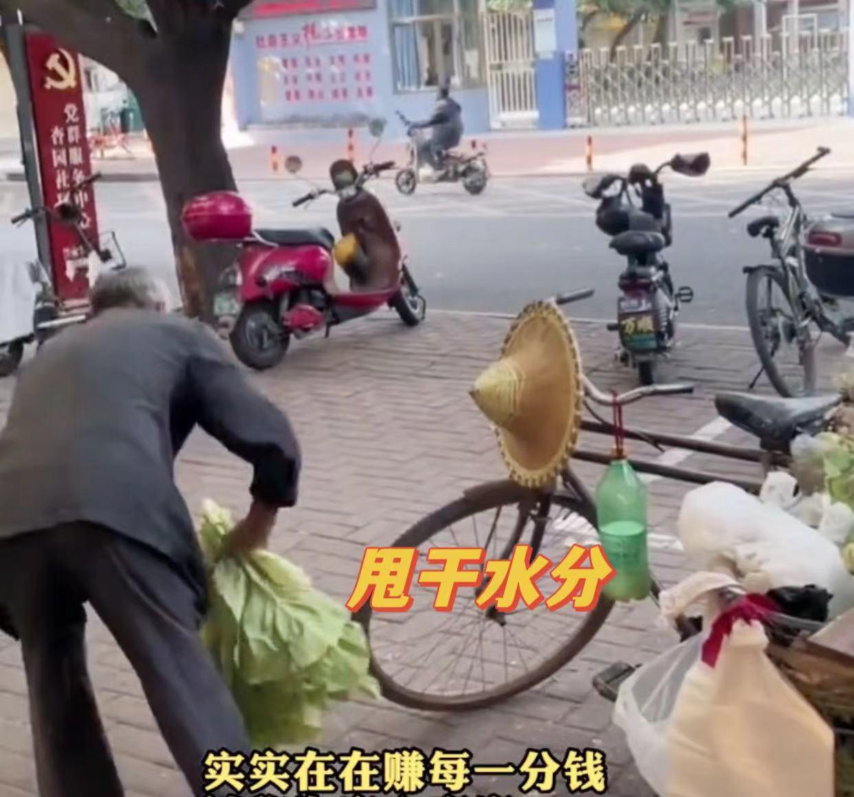 大爷买菜搞笑吆喝,大爷在街头卖菜视频