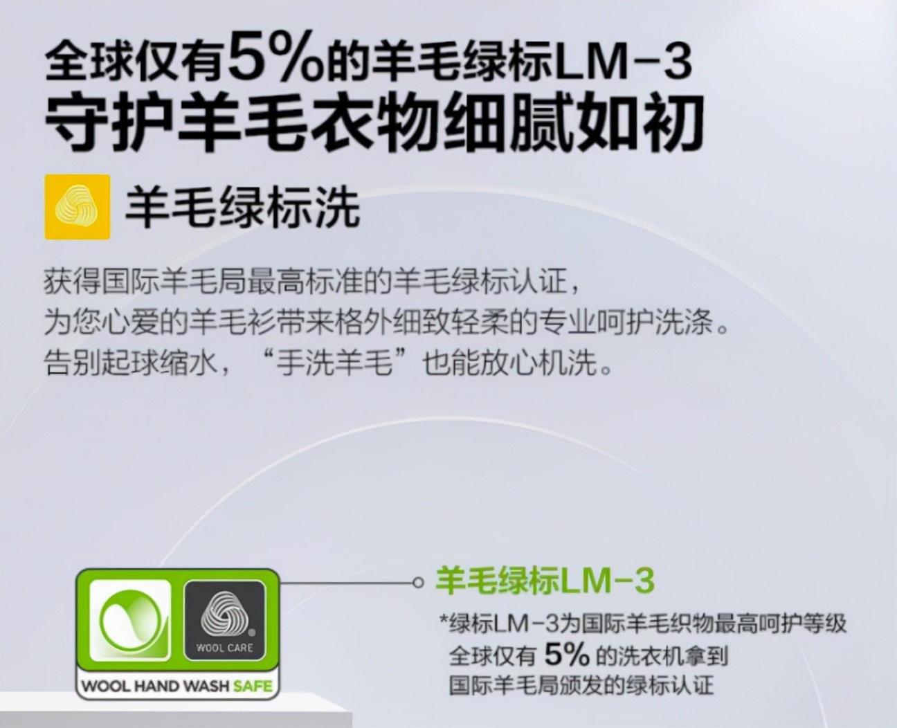 洗衣机上的羊毛黑标是干什么的,带羊毛绿标洗衣机评测
