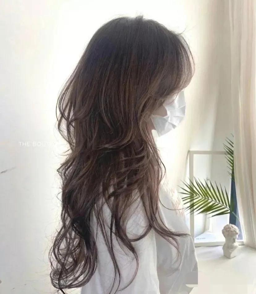 中长发高层次烫发中年人,高层次中长发发型烫发教程