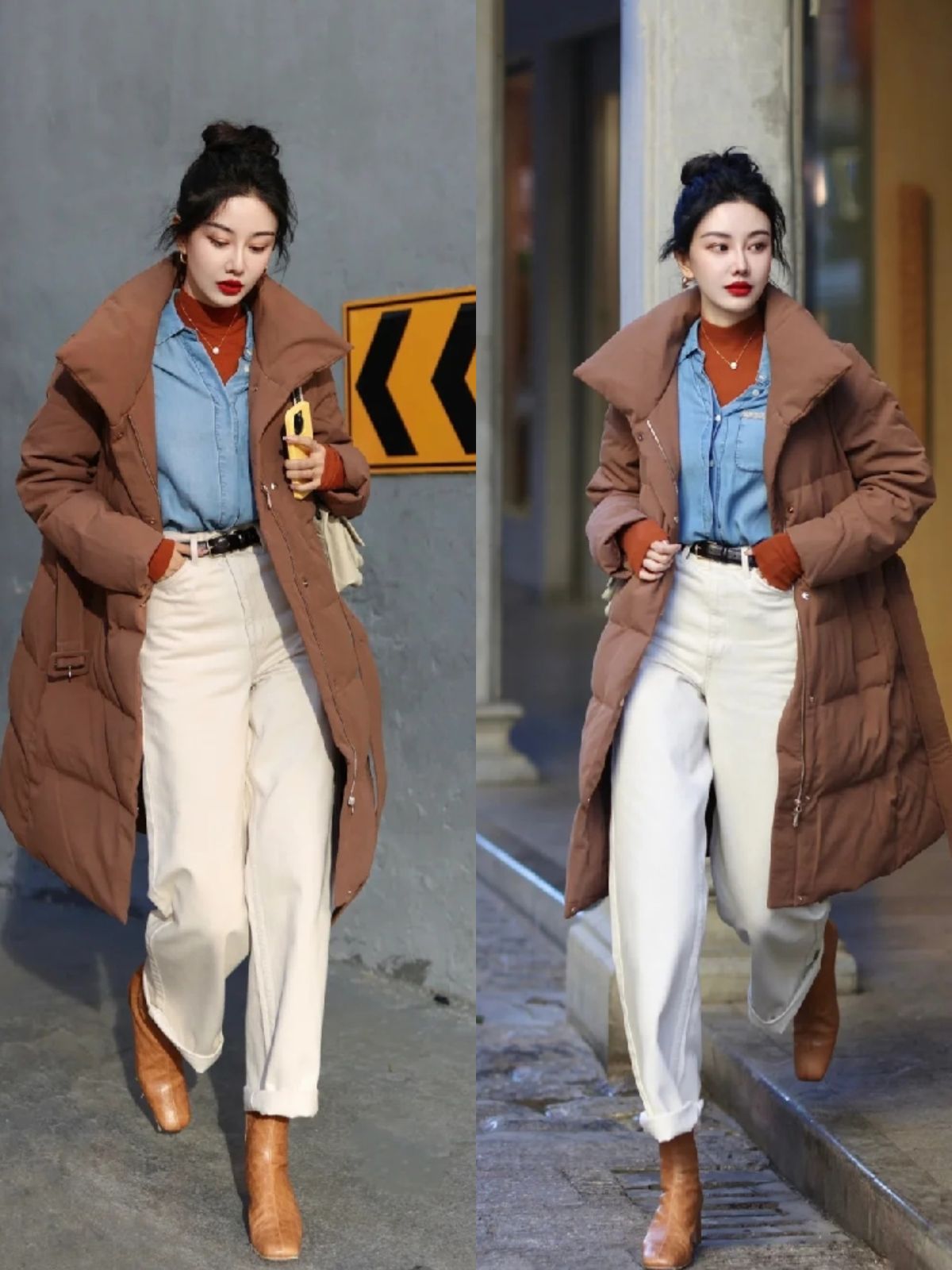 叠穿白衬衫冬季穿搭,冬季衬衣穿搭技巧叠穿