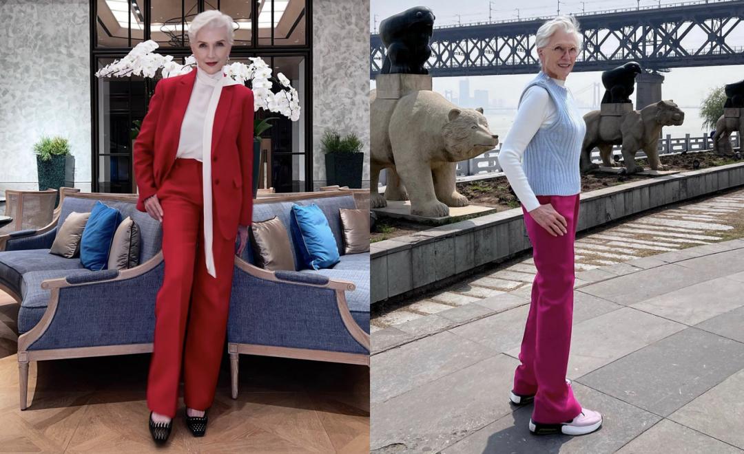 74岁马斯克妈妈来中国,穿国货超惊艳!为什么她越老越飒?