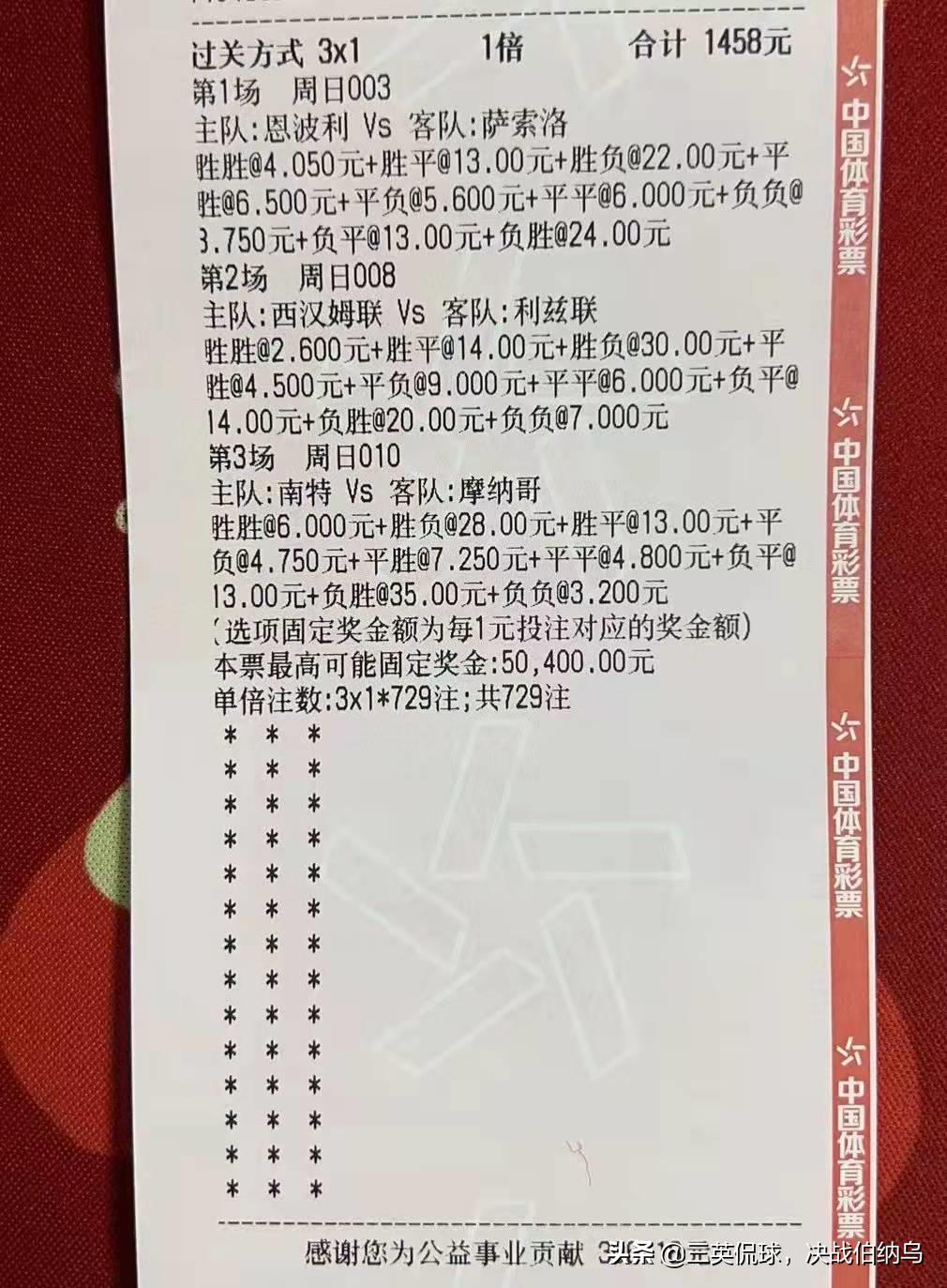 周六竞彩胜平负实单推荐最新,今日北单6串1竞彩实单推荐