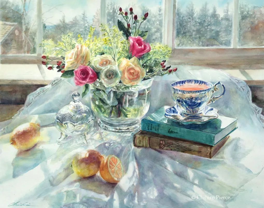 日本美少女工笔画家,日系女画家作品