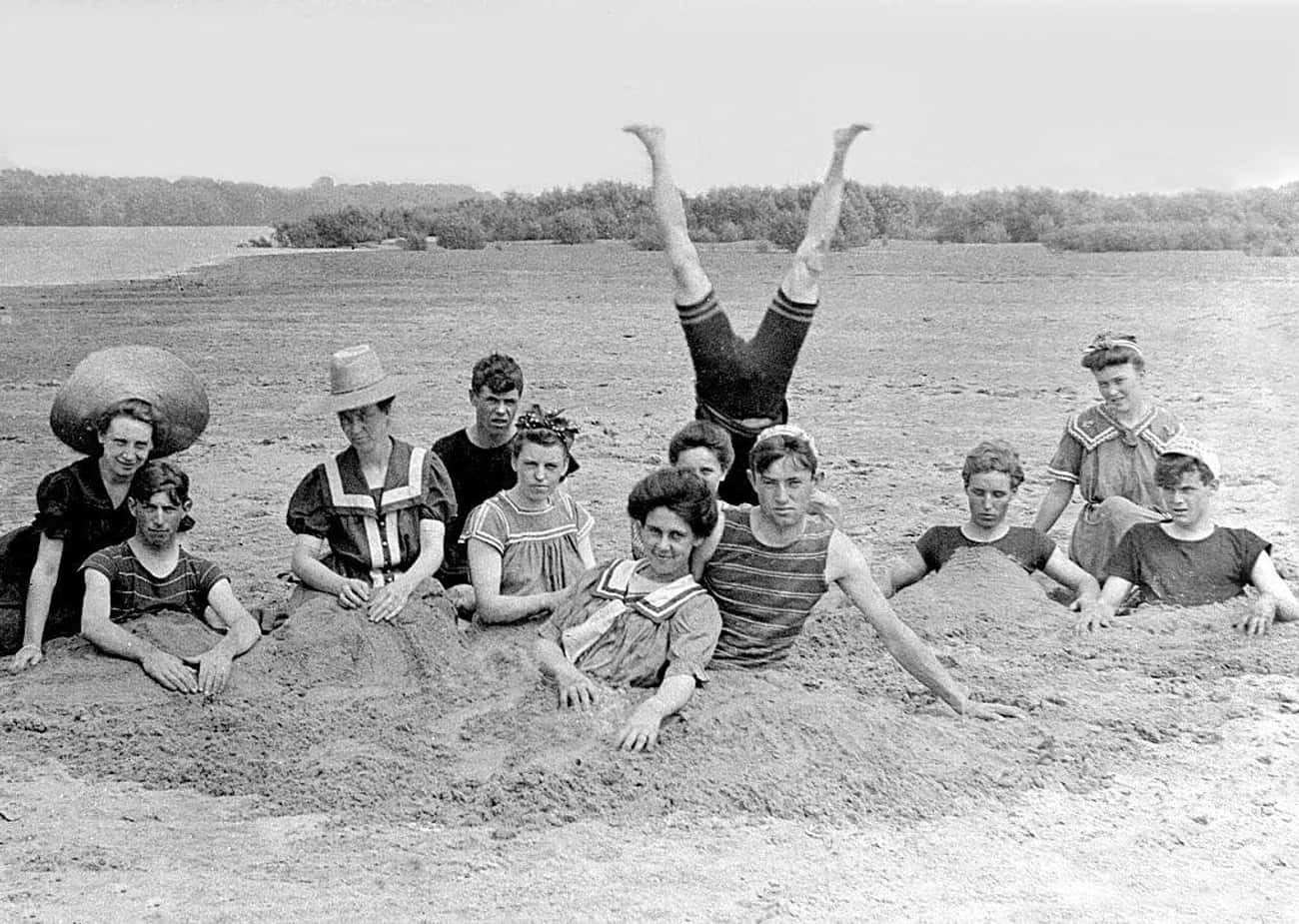 20世纪泳衣老照片,泳衣变化老照片