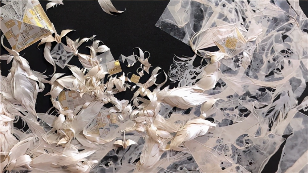 日本妹子把白纸刻成玻璃杯，连水珠都能看见，裸眼3D还能这么玩？