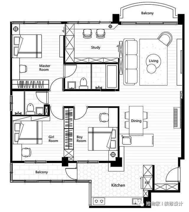 最好看的客厅设计,客厅与书房融为一体设计图