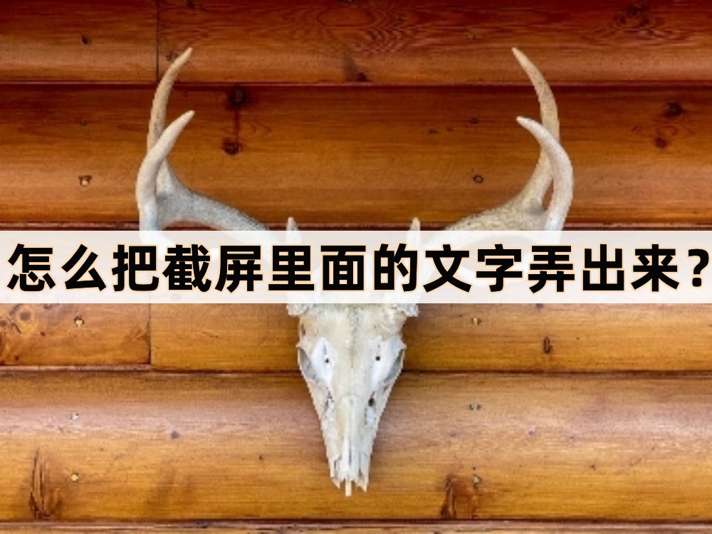 怎么把截屏的文字变成可以编辑的,怎么样把截屏中的文字提取出来