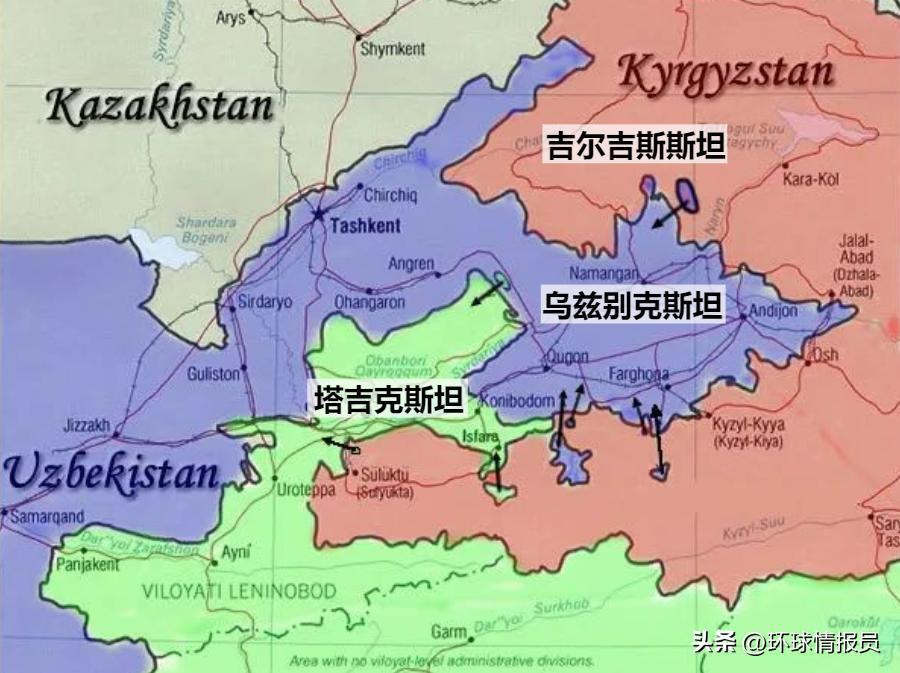 中亚的费尔干纳盆地,中亚火药桶和费尔干纳盆地