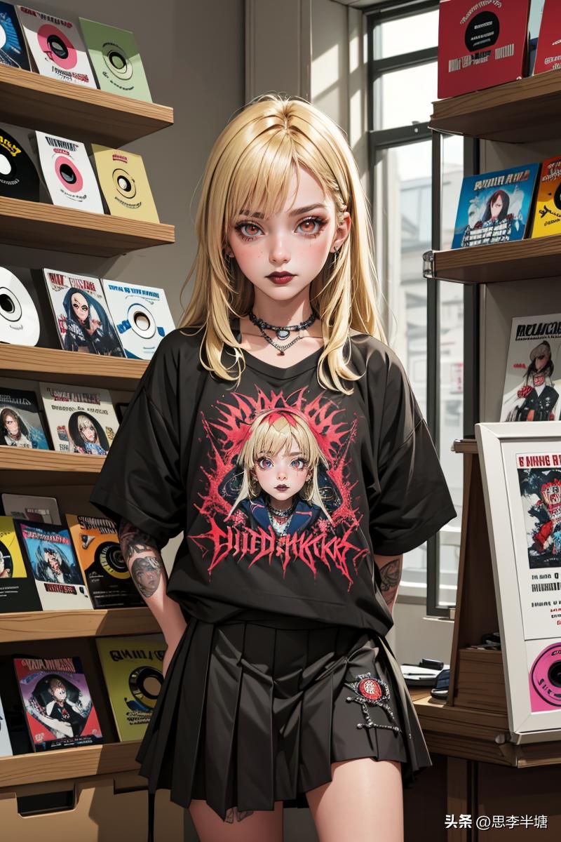 第99+篇AI音像店少女日常工作，卖盘，卖光盘